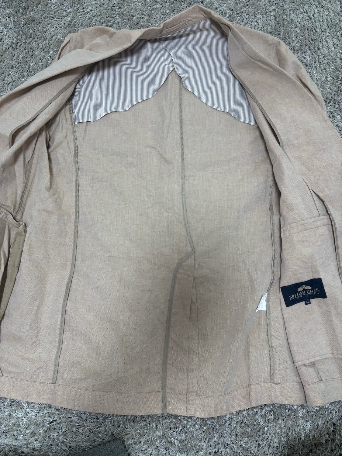 일본판 BRITISH KHAKI 면 블레이저 사이즈 105 상품이미지4