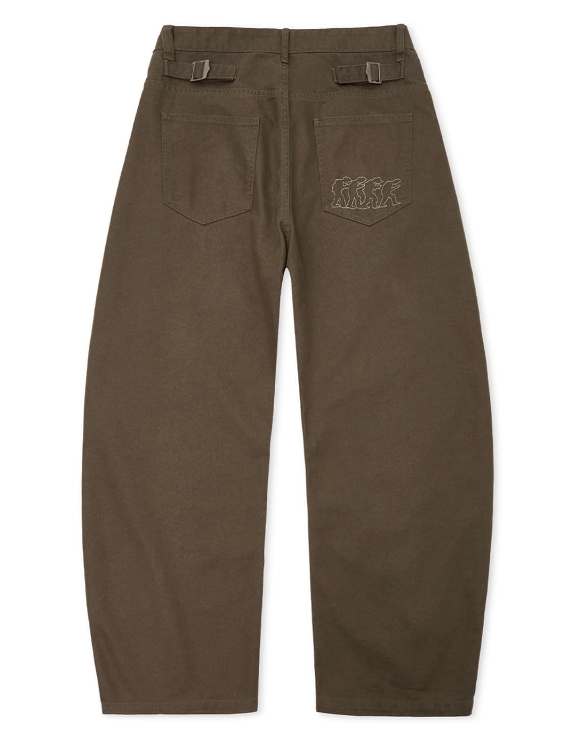 소셜 그래픽 와이드 데님_브라운 XL (인템포무드) 상품이미지4