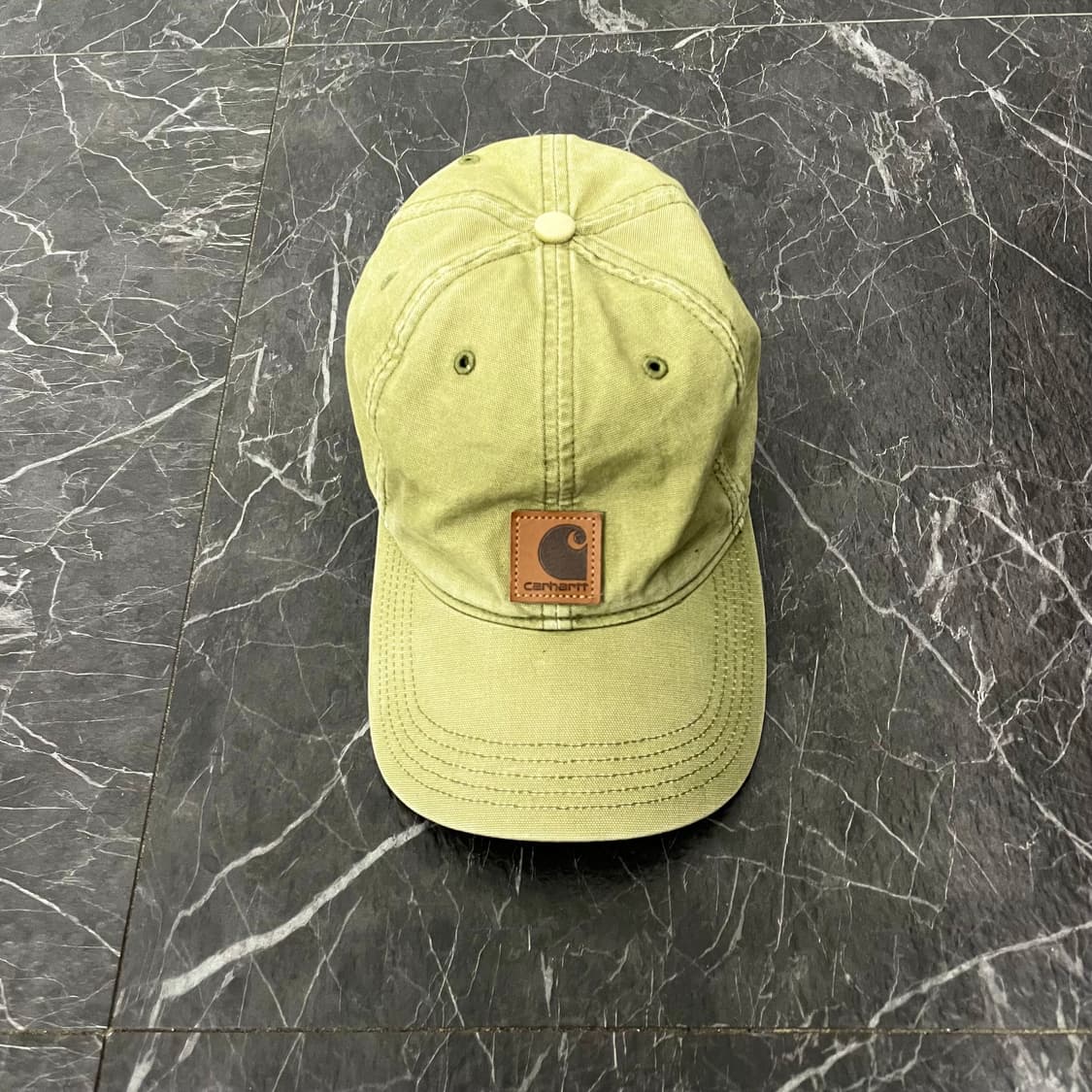칼하트 사각로고 카키 워크 볼캡 상품이미지1