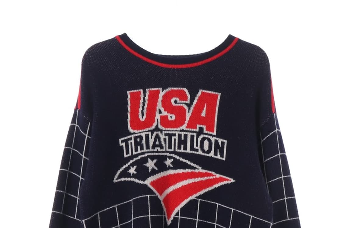 데상트 USA 트라이애슬론 빈티지 그래픽 니트 M 상품이미지3