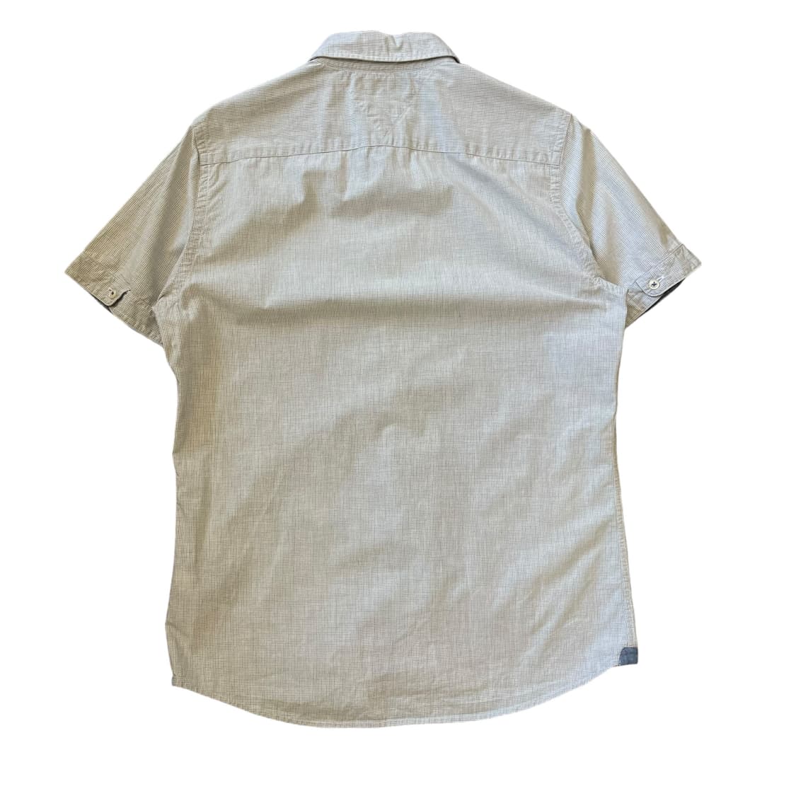 타미힐피거 윈도우 체크 그레이 슬림핏 반팔 셔츠 M 상품이미지2