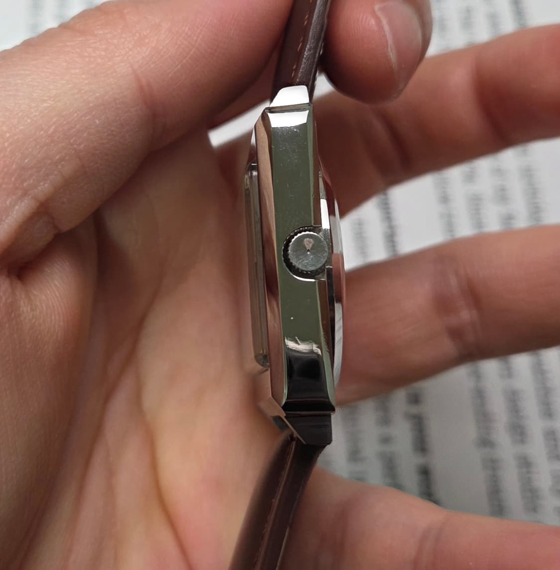 빈티지 세이코 액투스 SS 테레비 샌드베이지 로만 데이데이트 오토매틱 상품이미지6