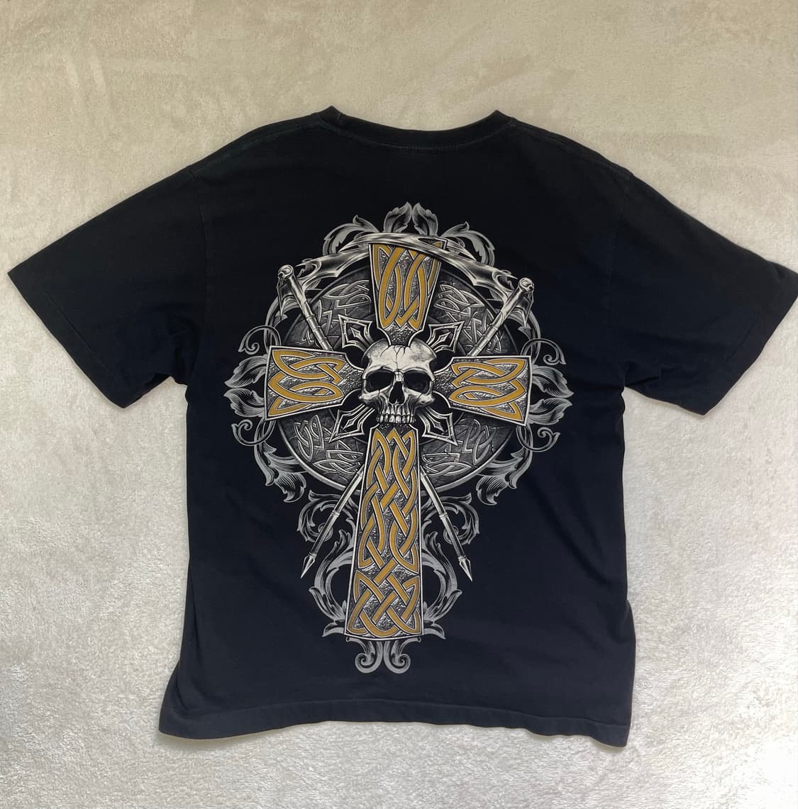Grim Reaper Skull Graphic T-shirt 상품이미지2