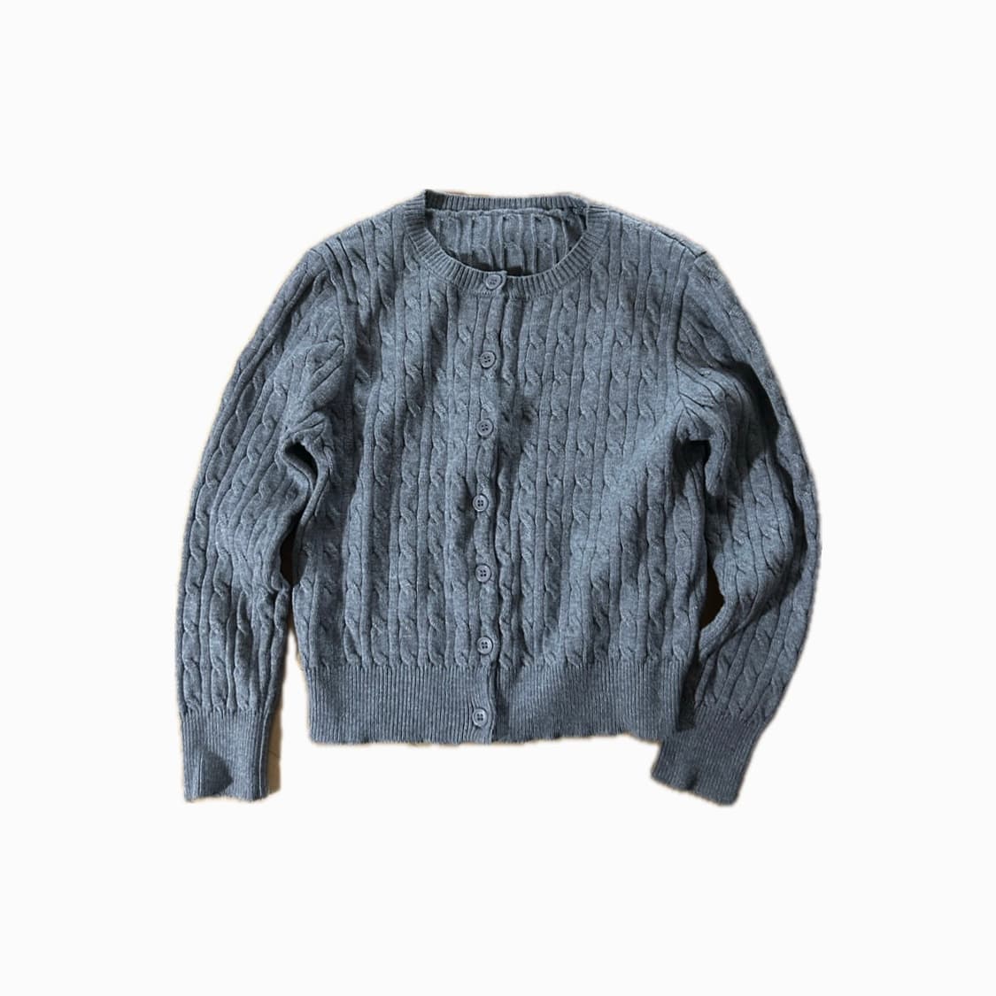 에이블리 회색 꽈배기 가디건 상품이미지1