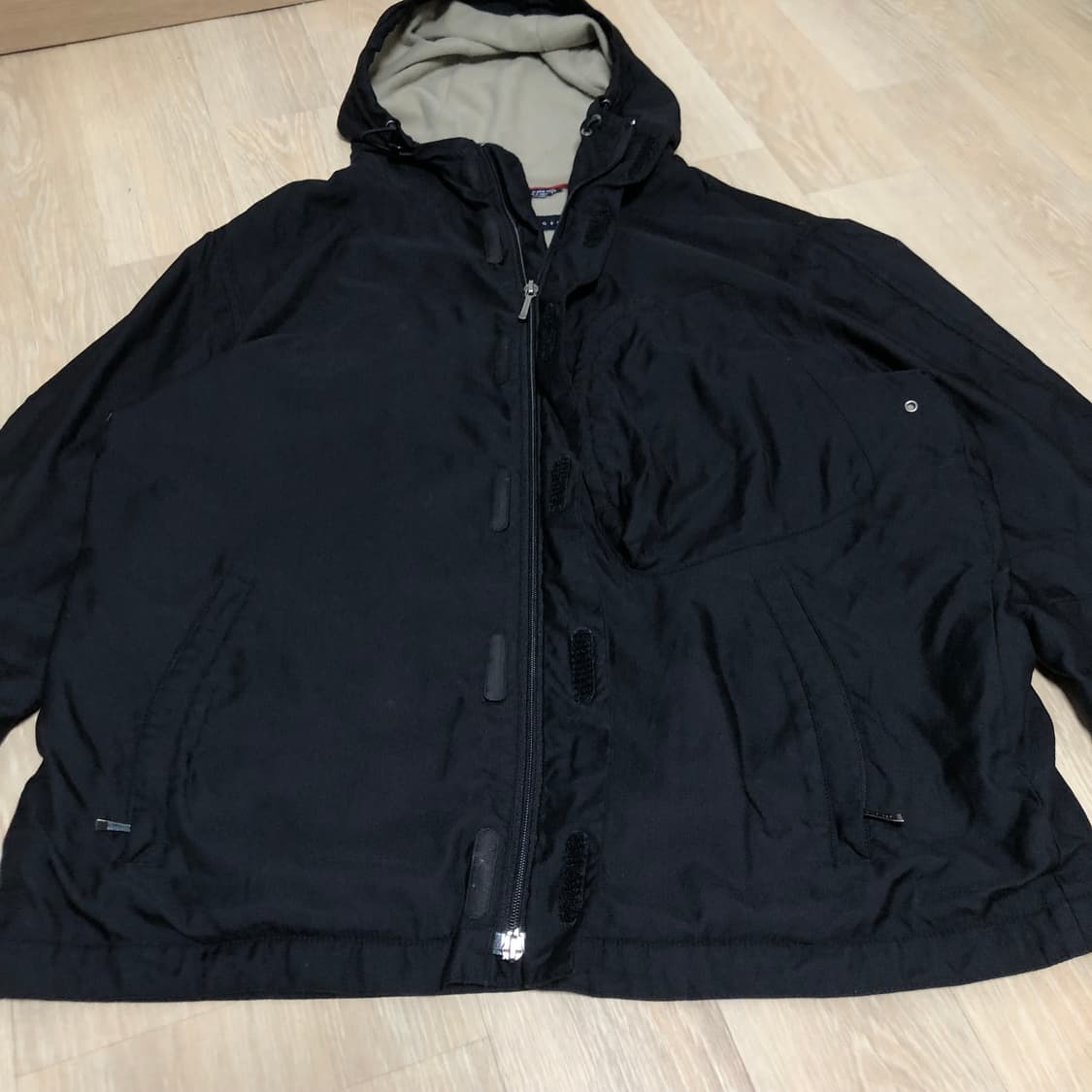 (M) 타미 힐피거 TOMMY HILFIGER 나일론 유틸리티 파카 블랙 상품이미지2