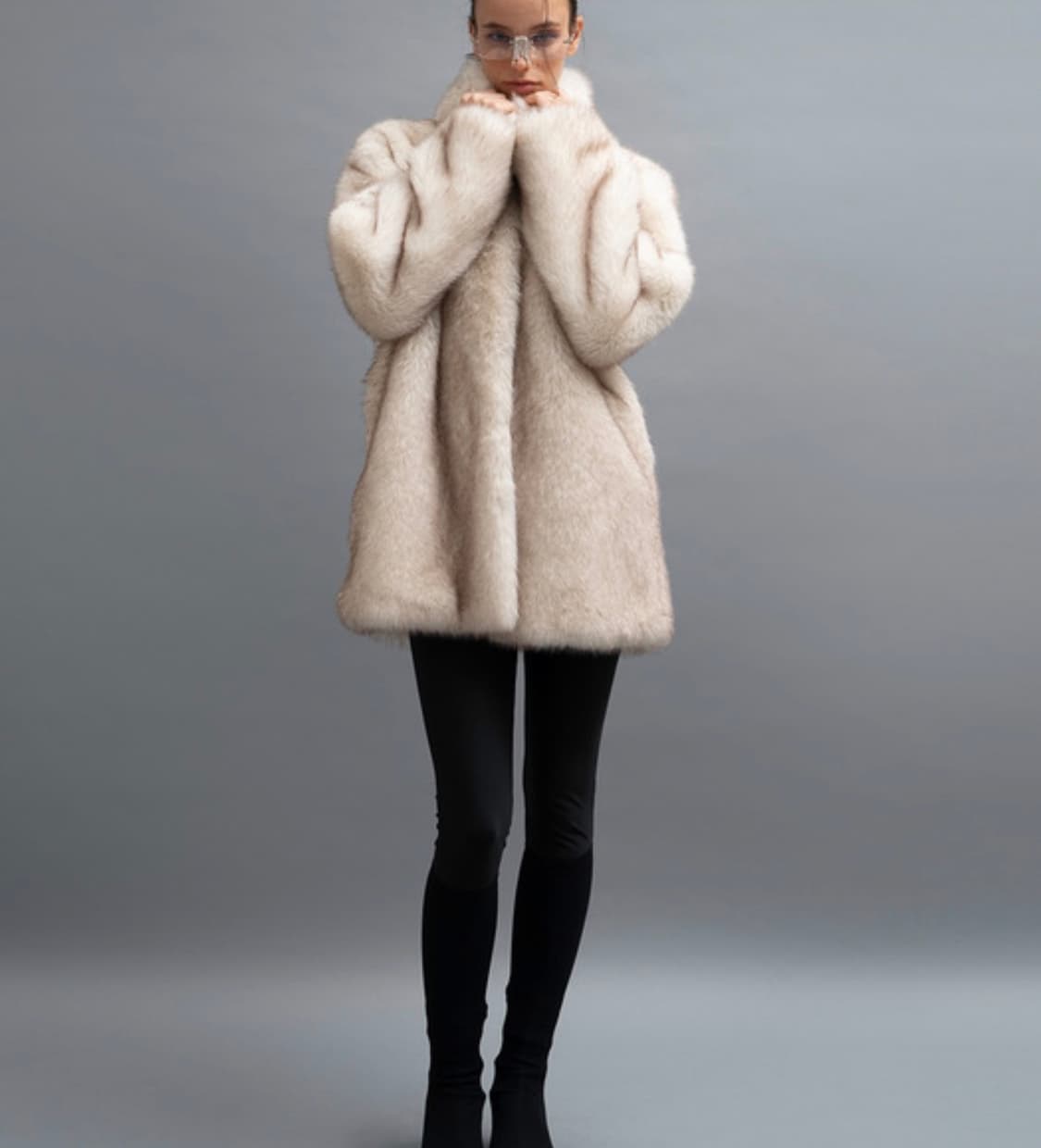 더포르타 소프트 퍼자켓 아이보리 상품이미지3