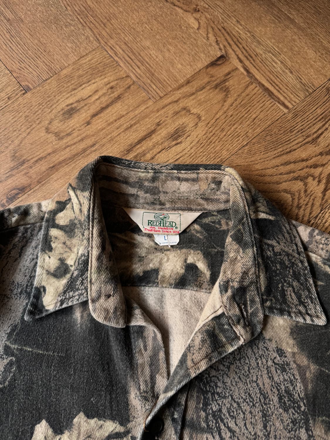 [L]90's REDHEAD USA Made 트리 카모 샤모아 헌팅 셔츠 상품이미지2
