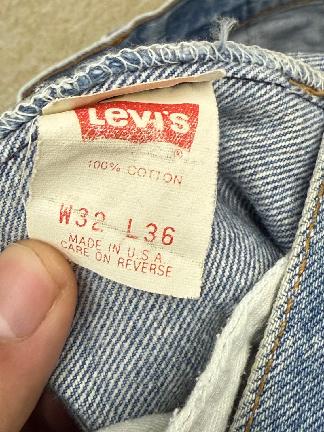 USA 리바이스 501 테이퍼드 핏 데님 팬츠 (32) 상품이미지6