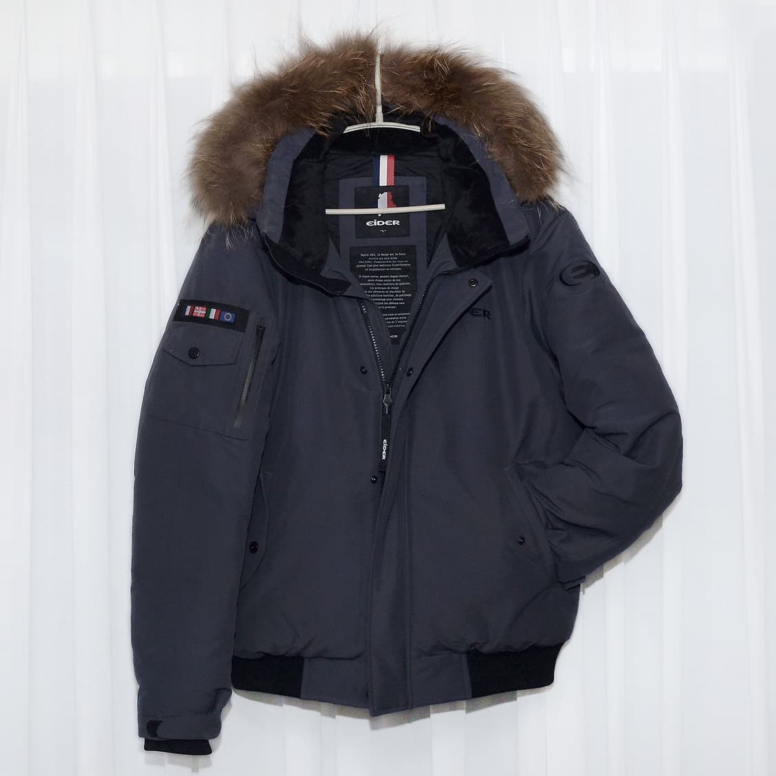 신품급) 아이더 스투키 헤비 구스다운 봄버 숏패딩 자켓 (L/100+) 상품이미지1