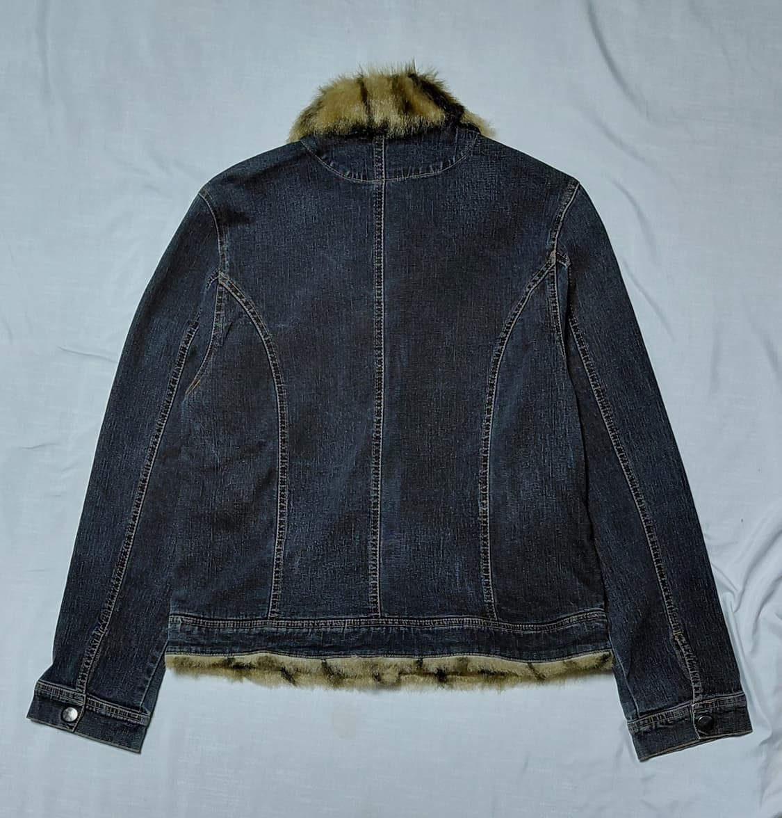 [S/무료배송] 이치오쿠 ICHIOKU 레오파드 퍼 데님 자켓 상품이미지7