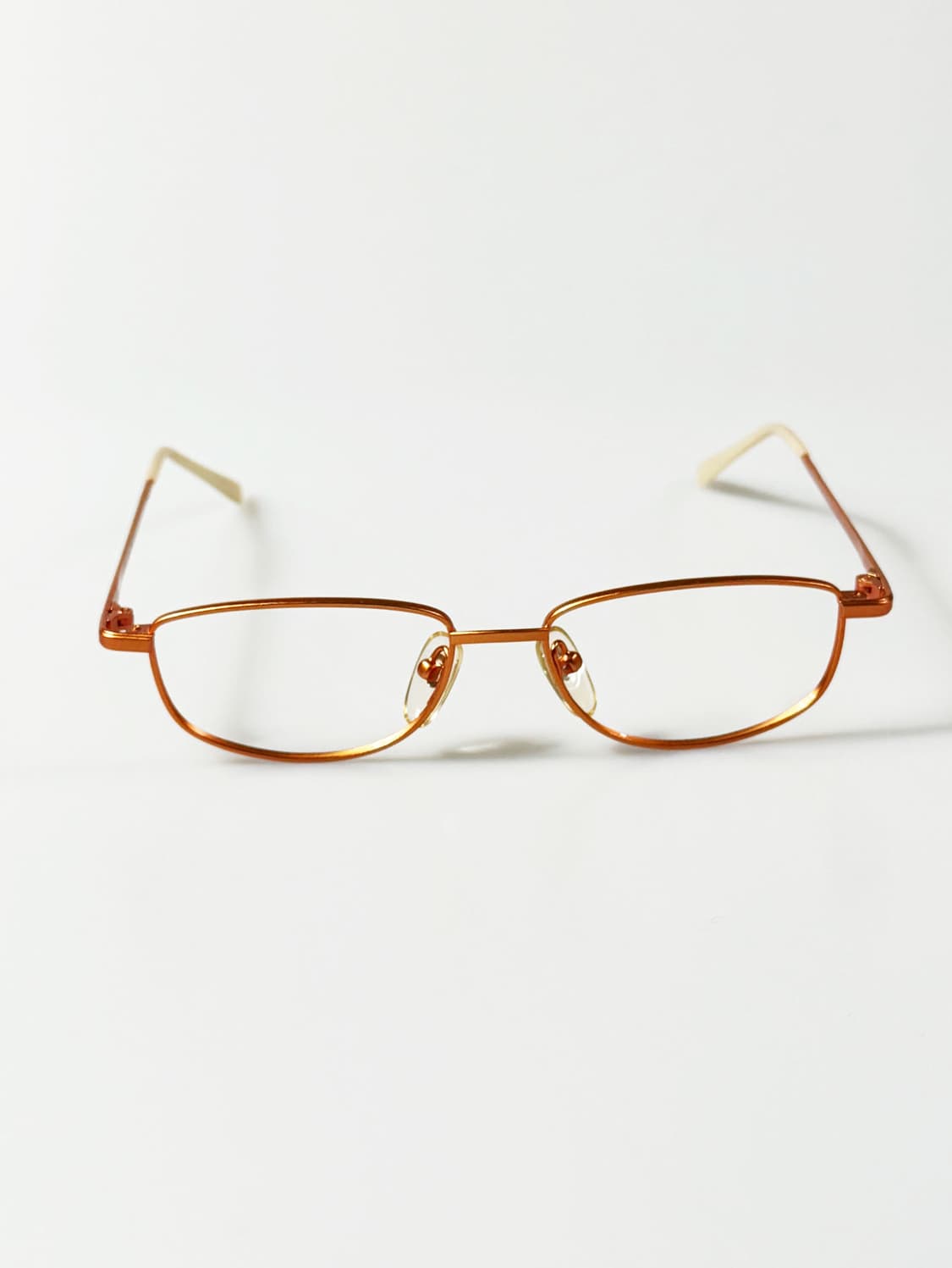 90s HI-TEEN 오렌지 메탈 슬림 오벌 프레임 빈티지 안경 상품이미지2