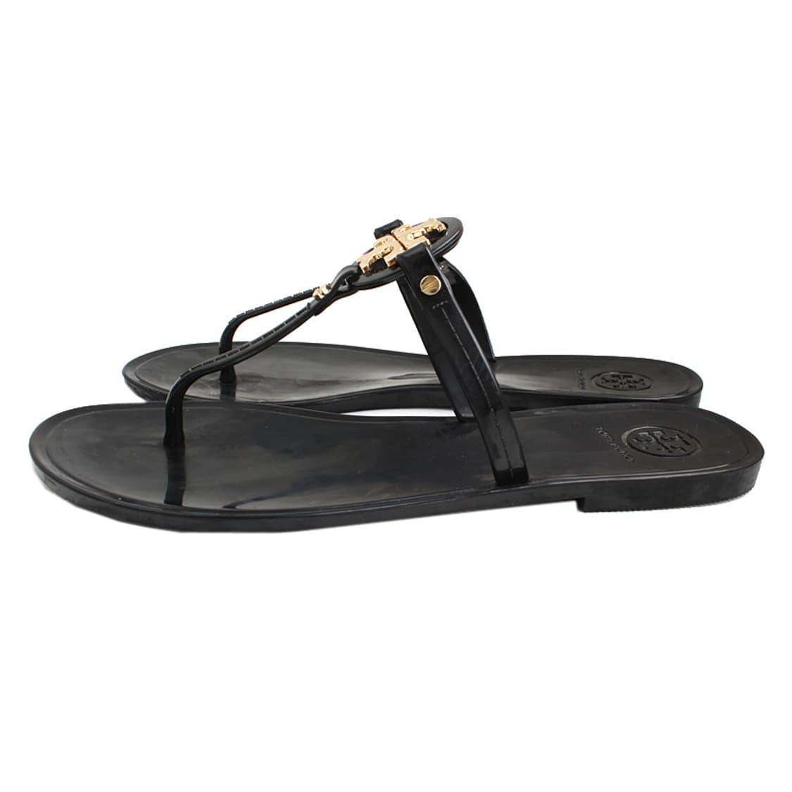 토리버치 블랙 금장 로고 젤리조리 슬리퍼(37) 상품이미지3