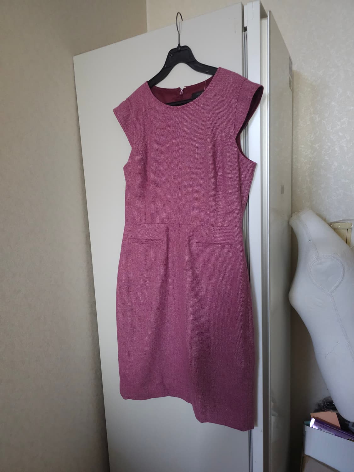 새상품)제이크루 핑크색 모직 원피스 상품이미지1