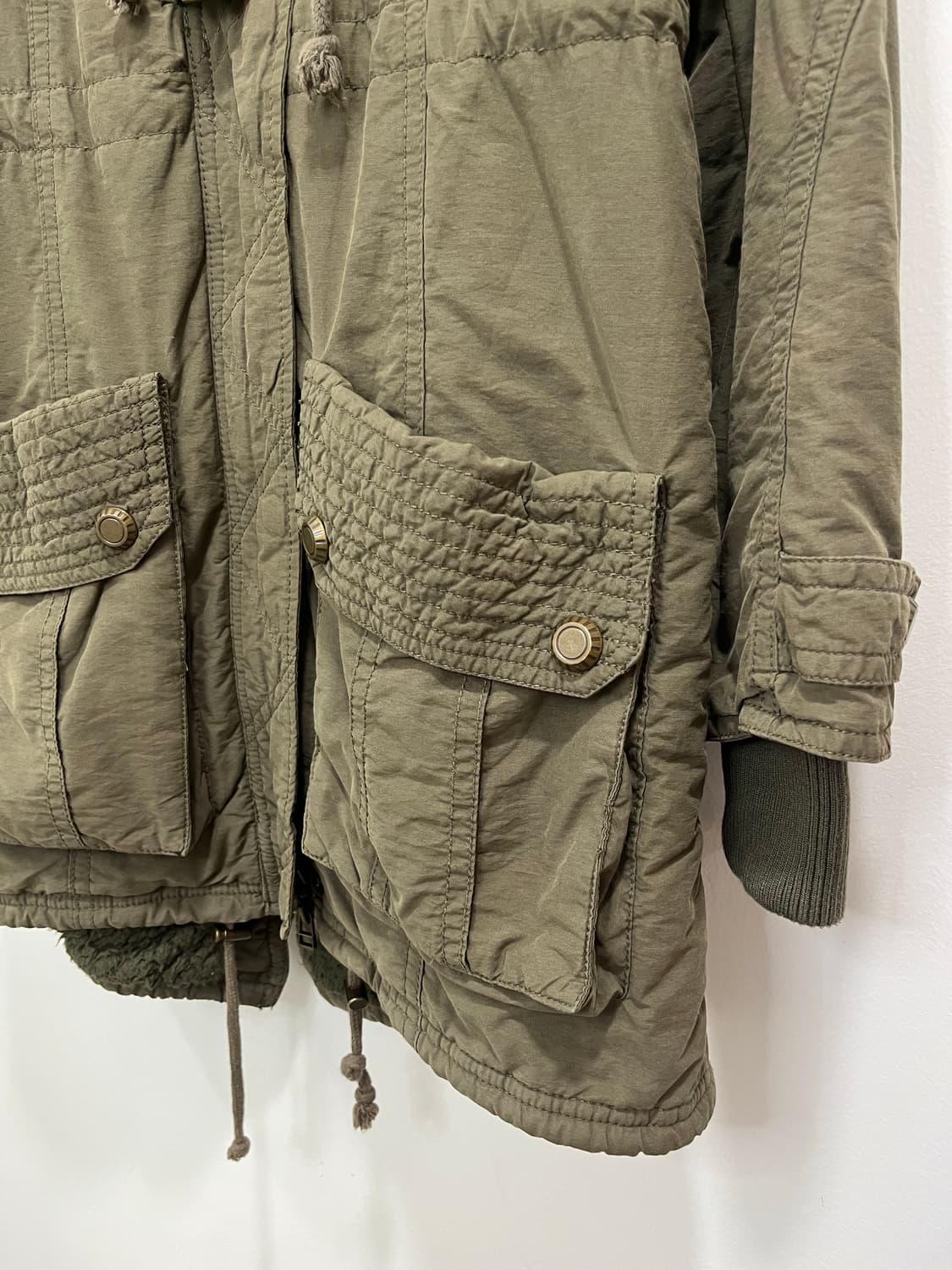 Ozoc 락펑크 버클 버튼 야상 자켓  상품이미지6