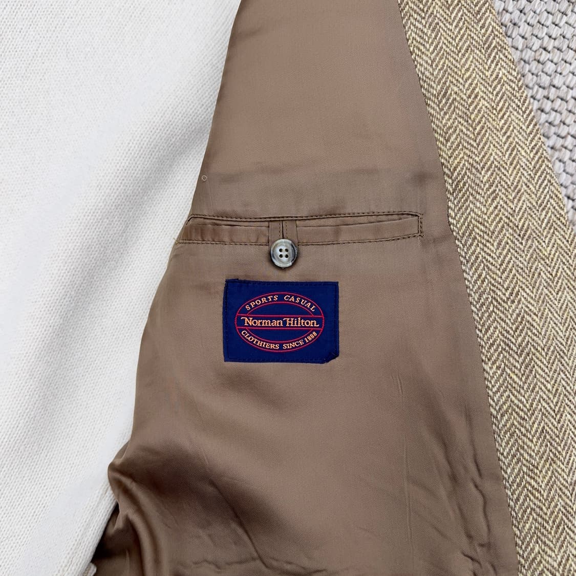 Norman Hilton 테일러드 헤링본 트위드 자켓 상품이미지6