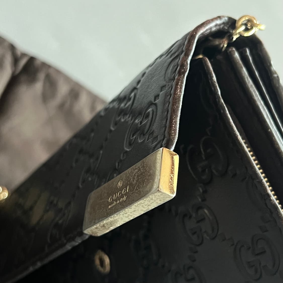 구찌 레더 체인 클러치/지갑 상품이미지5