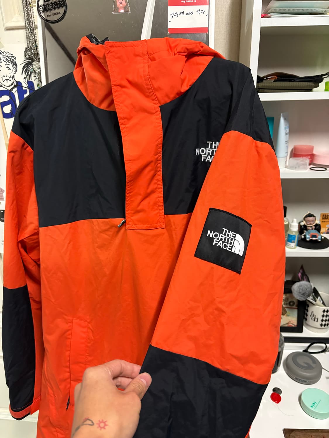 [XL] 노스페이스 달톤 오렌지/블랙 바람막이 아노락 상품이미지2