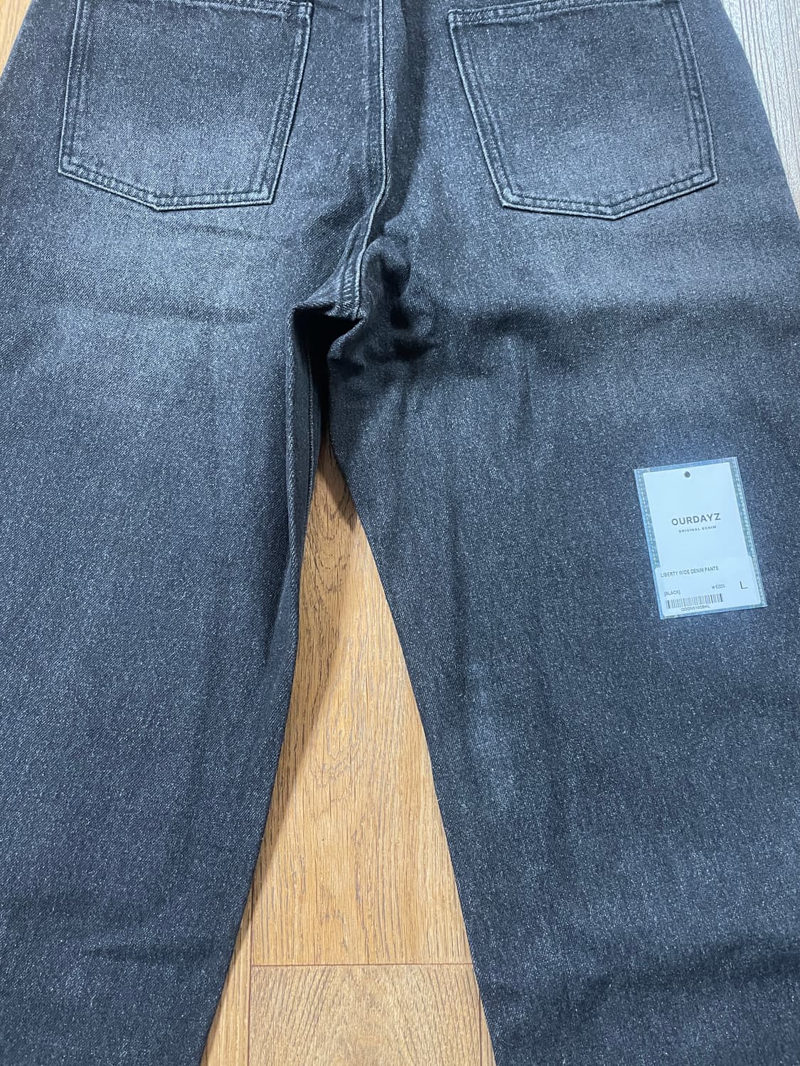 아워데이즈 리버티 와이드 데님 팬츠 블랙 L 새상품 상품이미지10