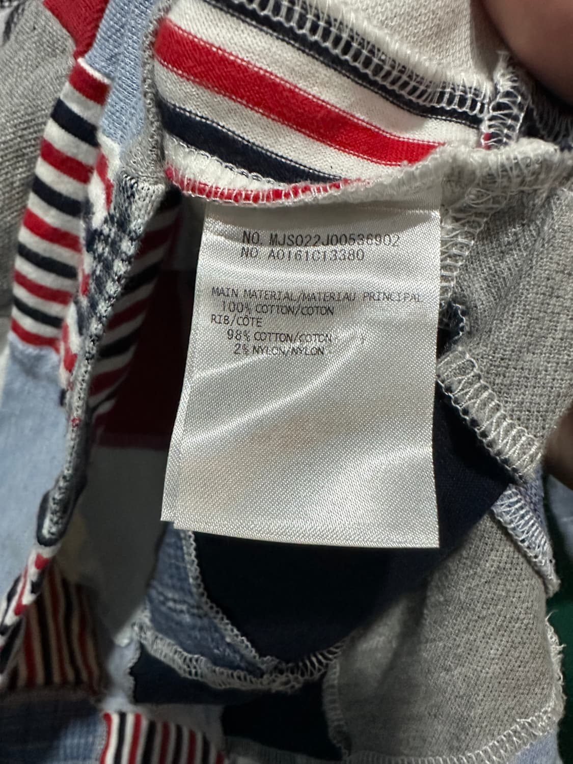 톰브라운 패치워크 긴팔티셔츠 3사이즈 상품이미지5