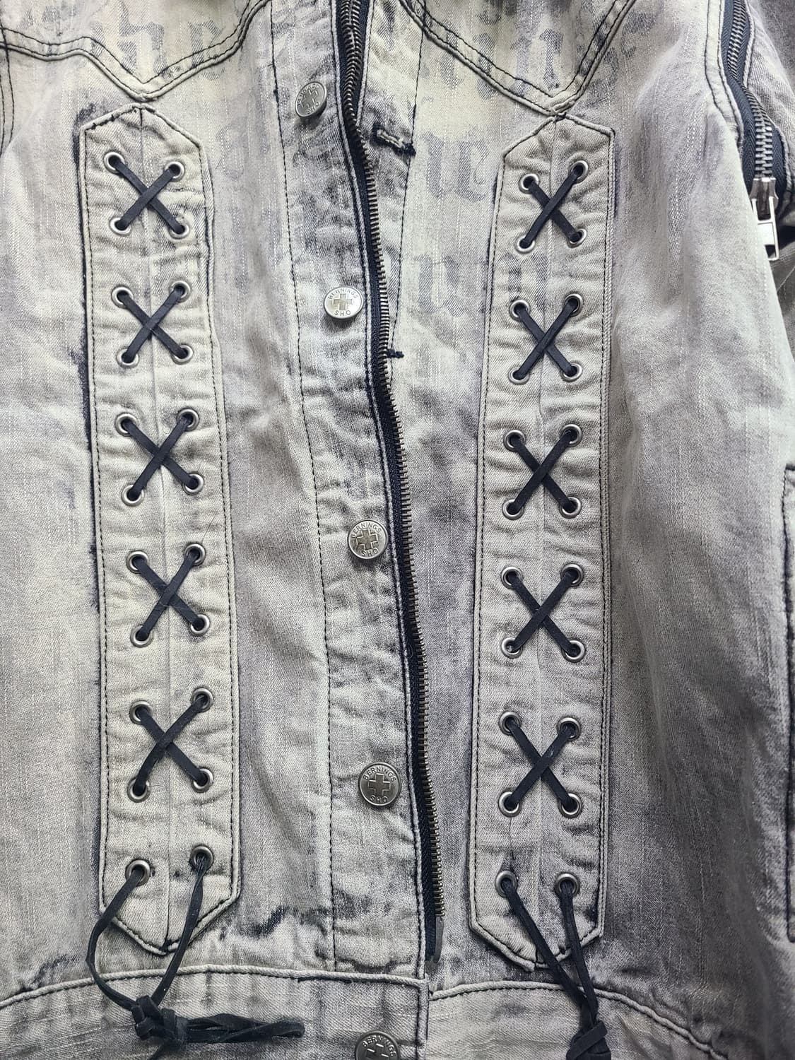 희귀템 일본 그런지펑크 버닝쇼 데님자켓 상품이미지6