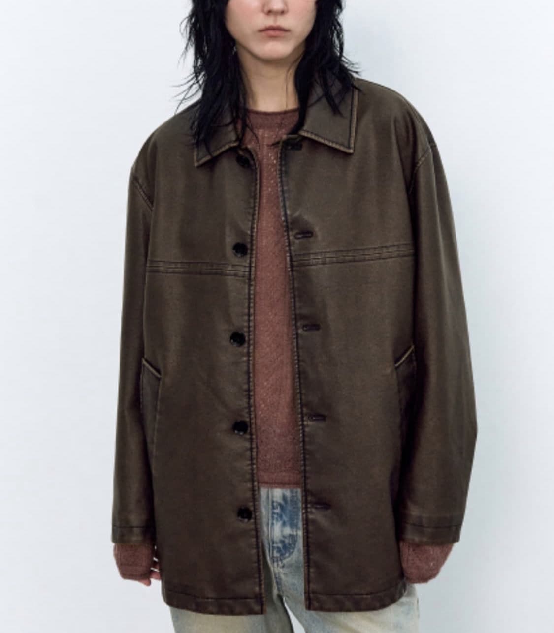 인사일런스 비건레더코트 상품이미지1