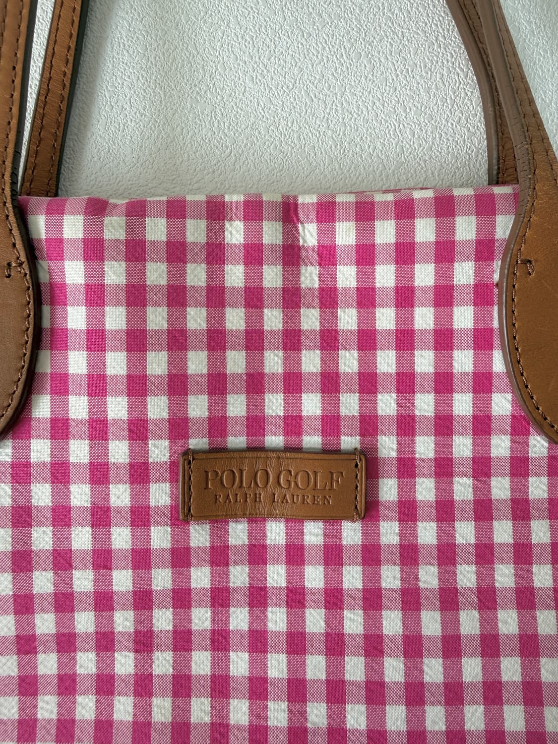 폴로 골프(POLO GOLF) 깅엄체크 토트백(큰 사이즈) 상품이미지5