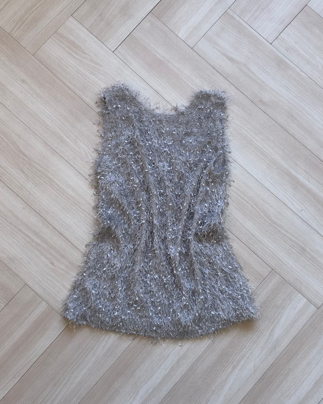 [Vintage] Feather Yarn Sparkle Tank Top 상품이미지4