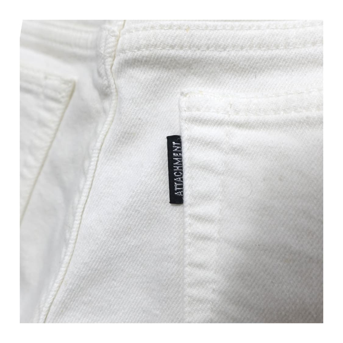 [30]ATTACHMENT 어태치먼트 가먼트다잉 아티잔 화이트 데님 팬츠 상품이미지8