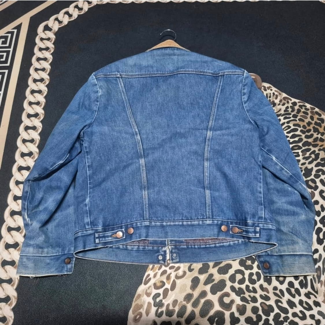 70's 랭글러 JL720NV 블랭킷 라인드 데님 워크 자켓 L 상품이미지3