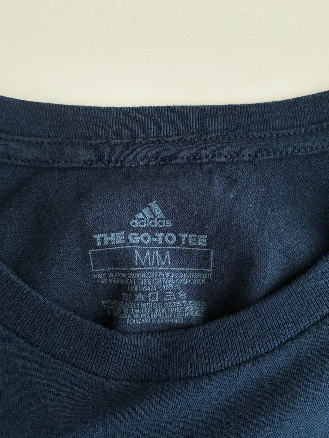 M) 아디다스 빅로고 그래픽 티셔츠 네이비 상품이미지4