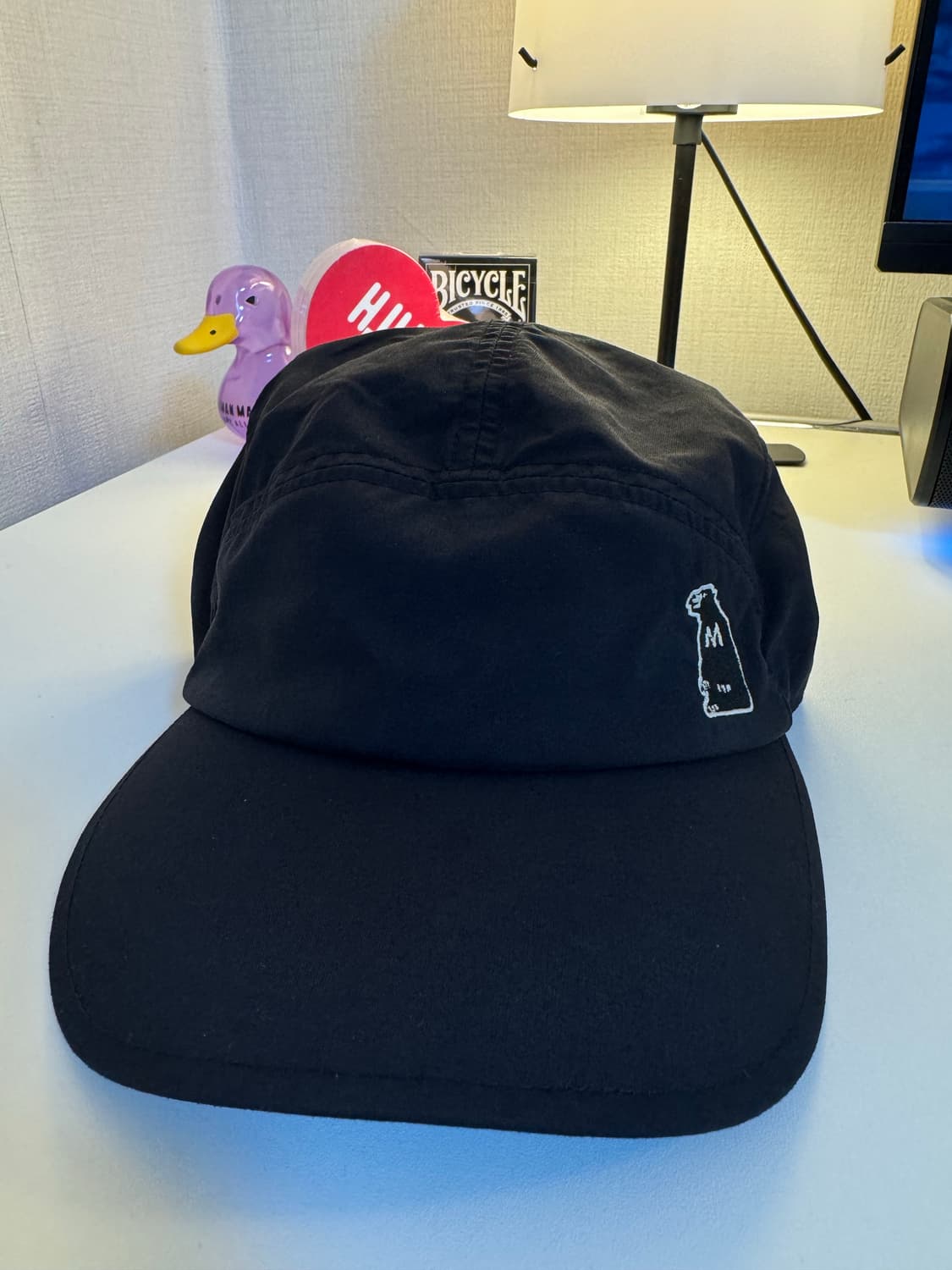 [L]몽벨 아웃도어 원 포인트 볼캡  블랙 상품이미지3