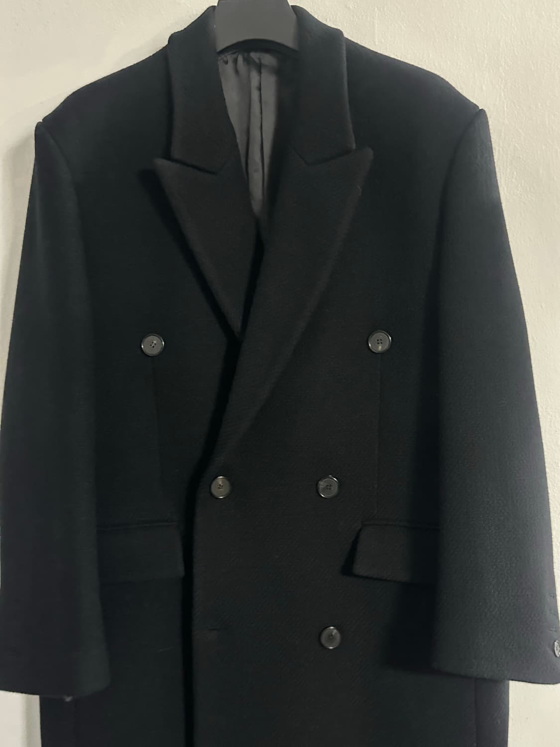  누아클레 더블 롱코트 블랙 L 새상품  상품이미지2