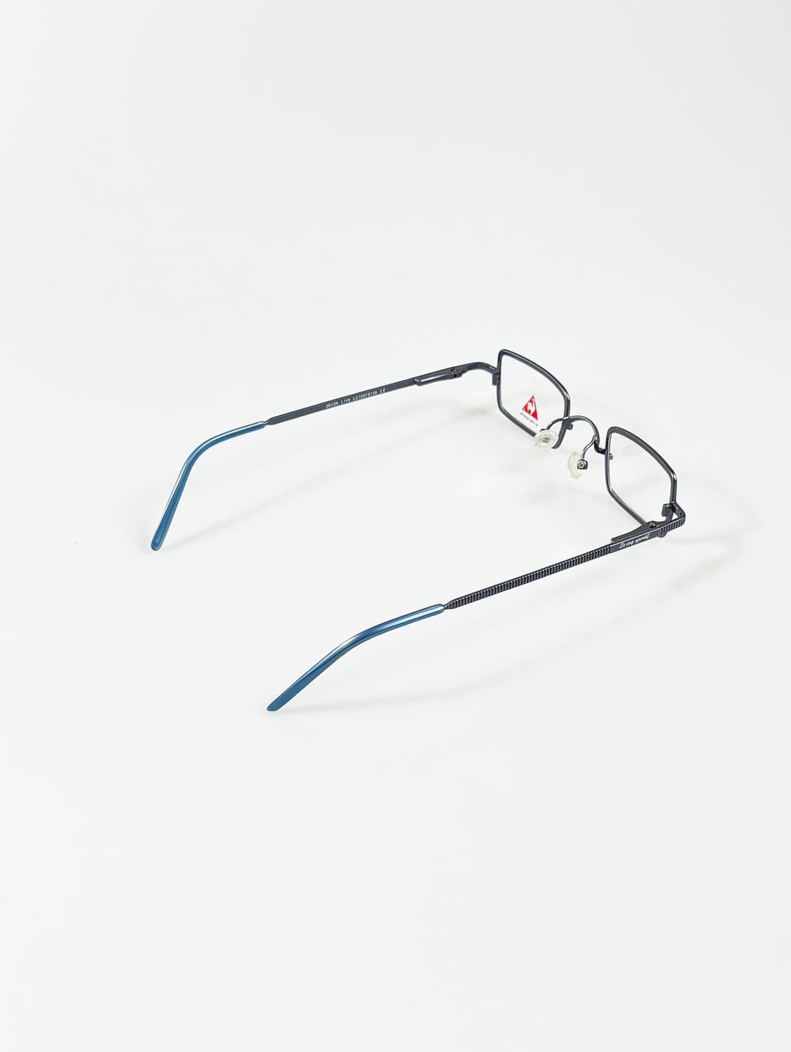90s Le Coq Sportif 블루 메탈 슬림 스퀘어 빈티지 안경 상품이미지4