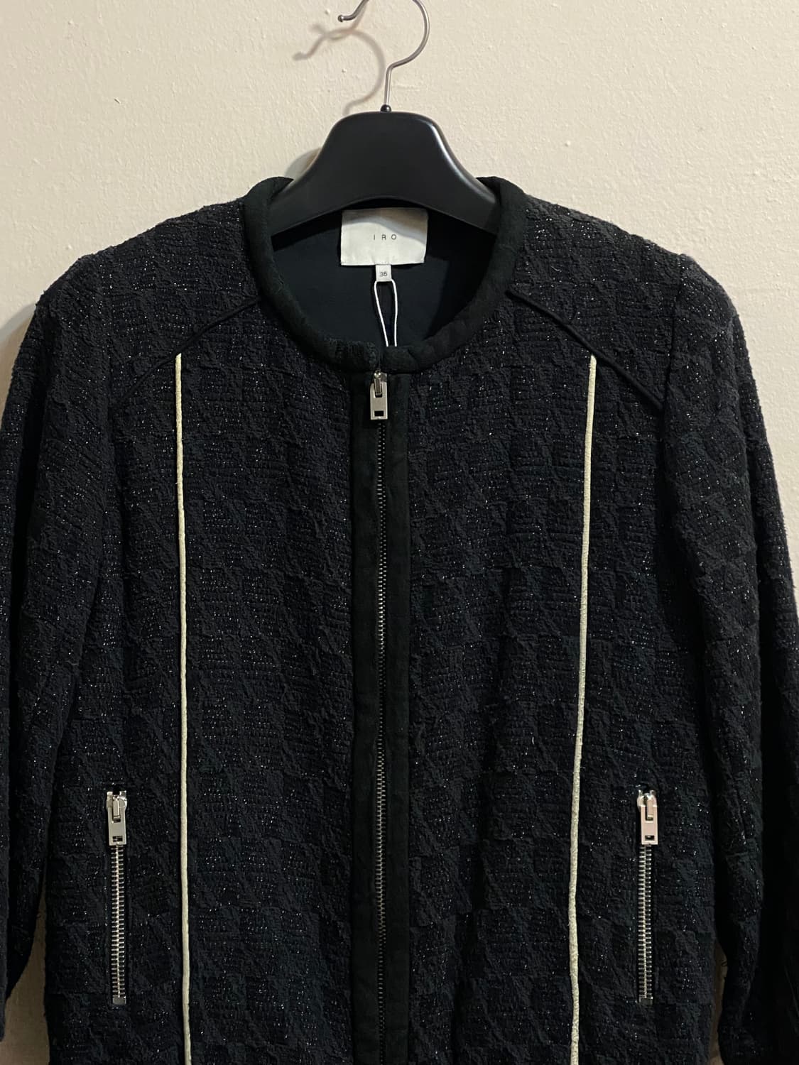 이로 여성 트위드 집업 자켓 상품이미지2