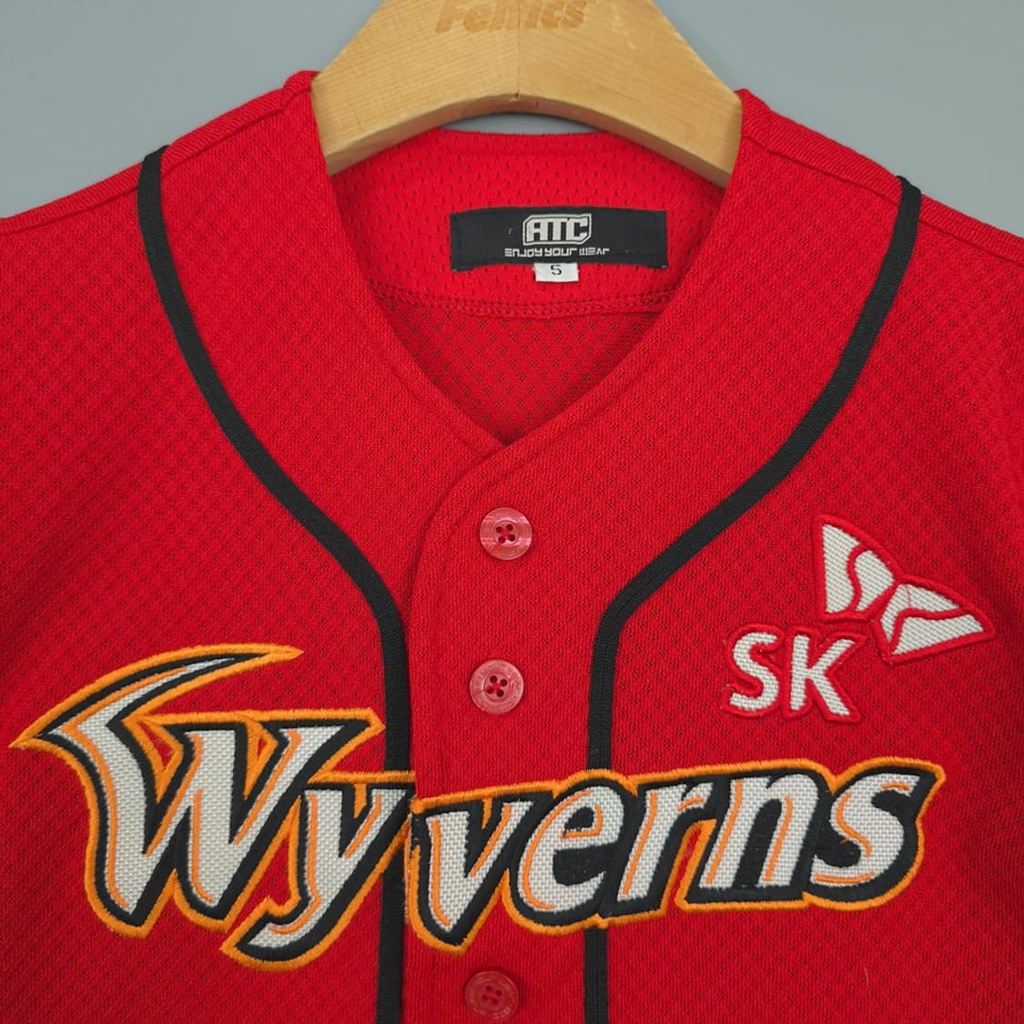 SK와이번스 Wyverns 아동용 프로야구 유니폼 저지 레드 5호 상품이미지2