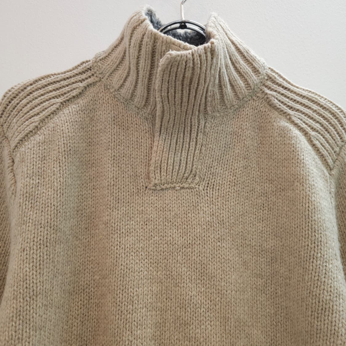 90's 갭 울 하프 집업 니트 상품이미지2
