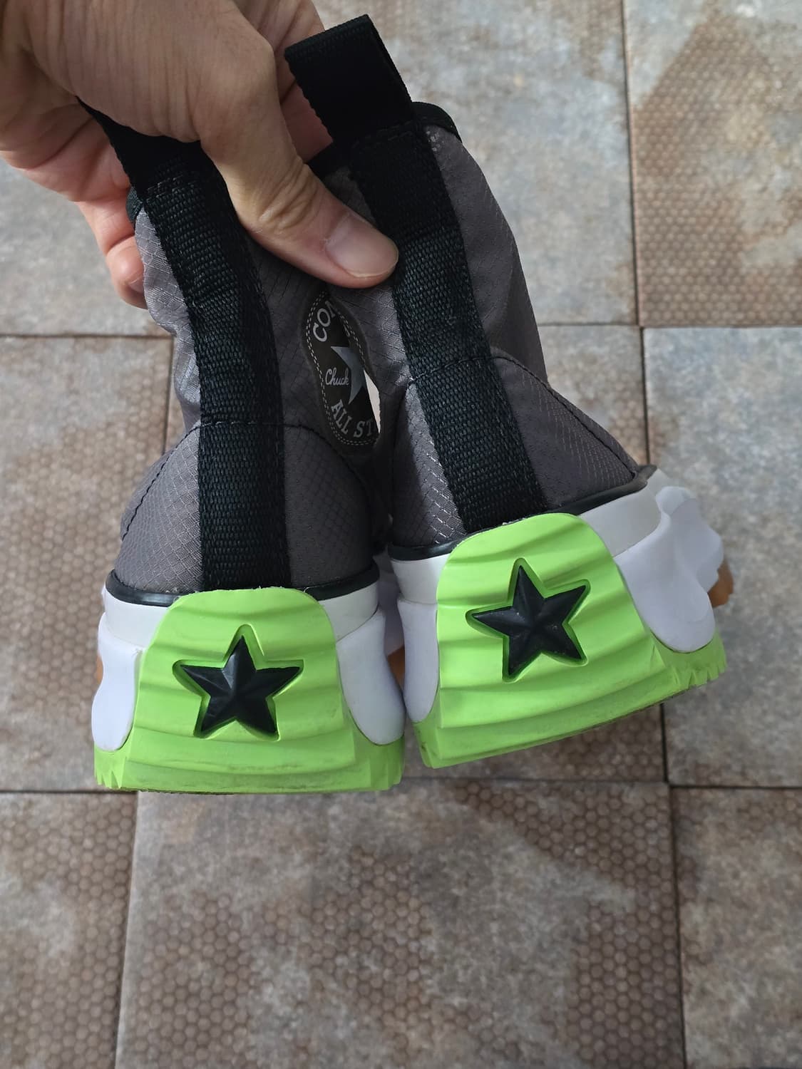 (240)컨버스 런스타 하이크 콘크리트 히트 블랙 하이  상품이미지9