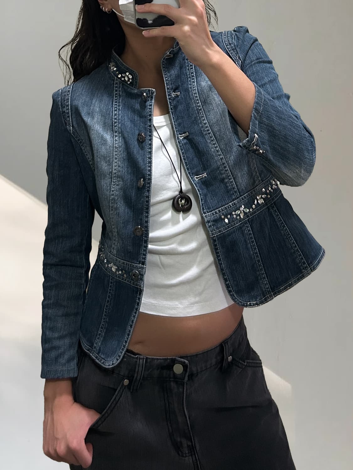 빈티지 올리비아로렌 쥬얼리 데님자켓 상품이미지7