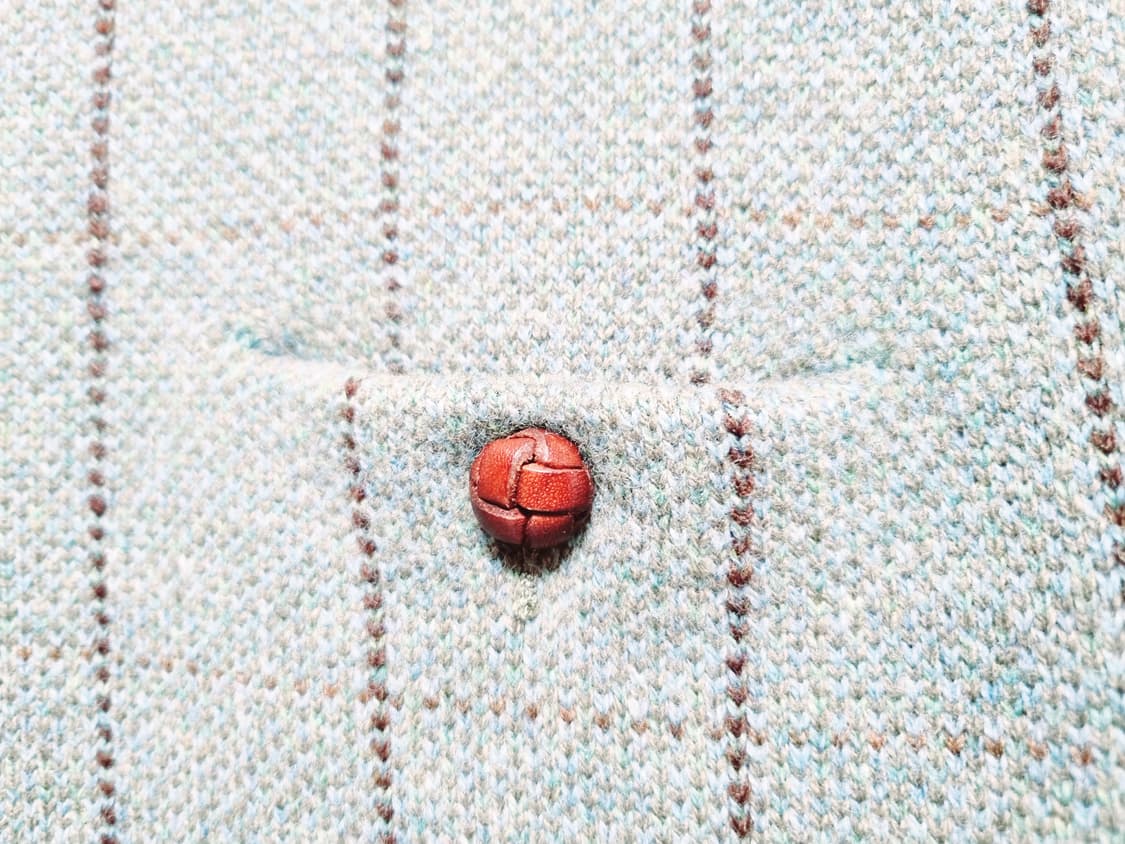 남성 레어 폴로 메리노 램스 울 WOOL 모 양모 레더 가죽 패치 니트 상품이미지3