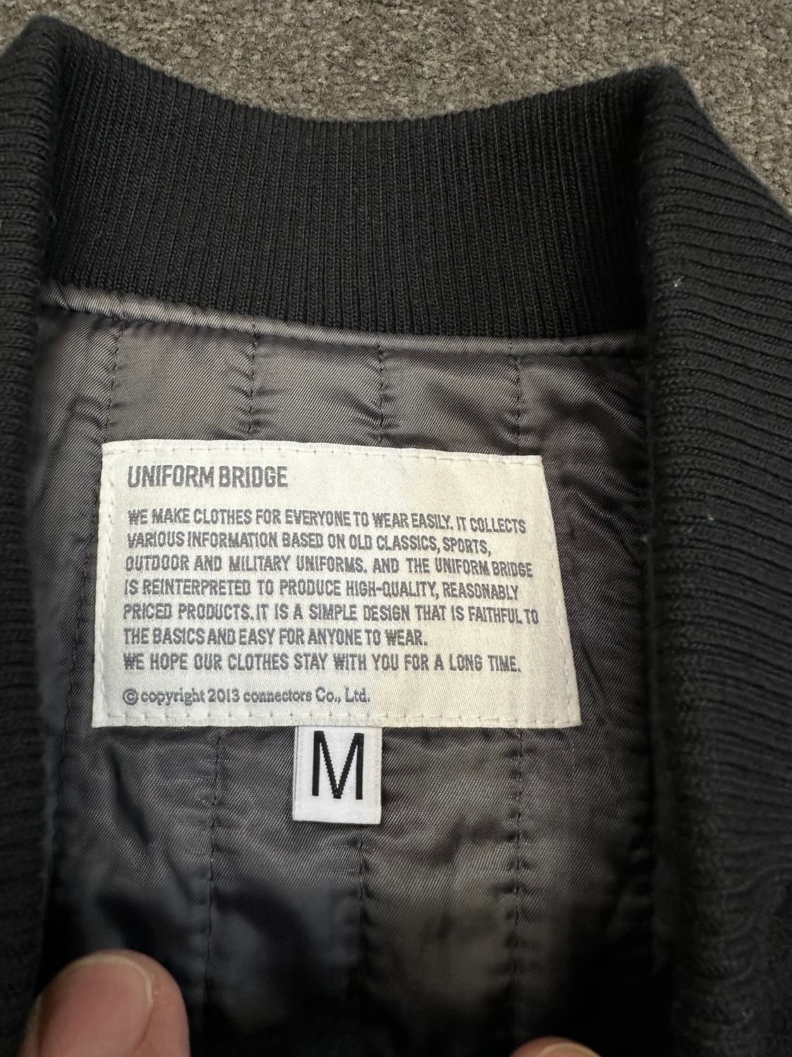 유니폼브릿지 바시티 자켓 블랙 M 상품이미지4