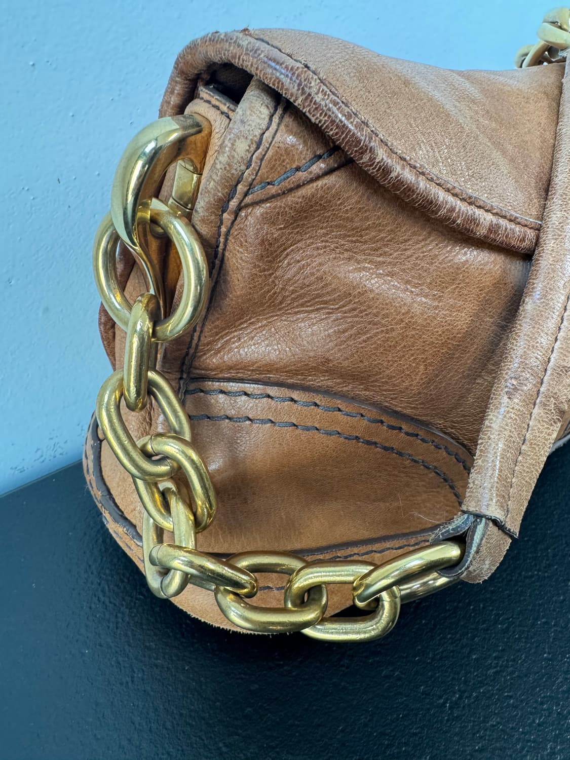 프라다 카우레더 체인 숄더백(정품) 상품이미지5