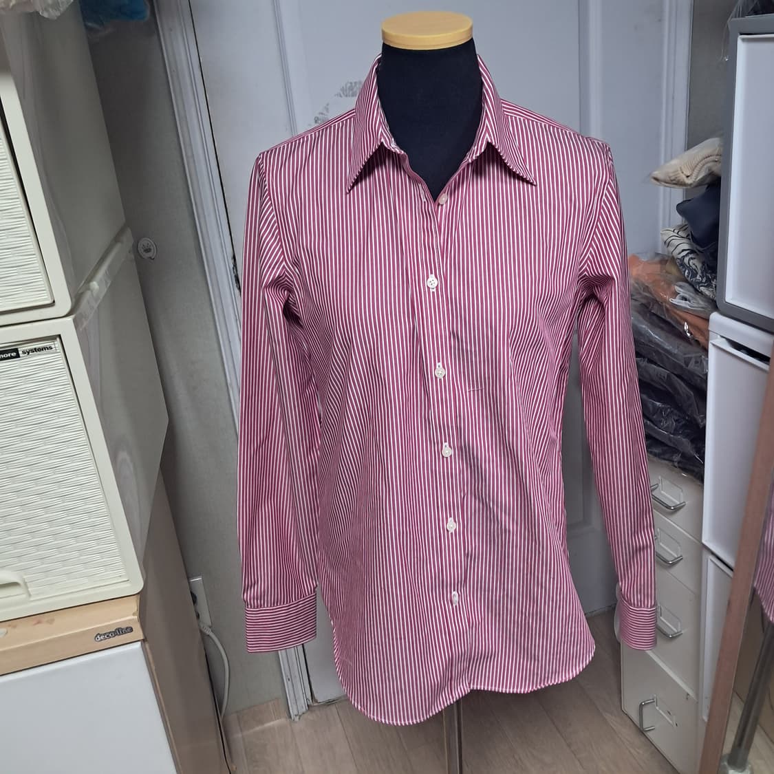 로렌 랄프로렌 스트라이프 셔츠 논아이론 XS(거의 새제품) 상품이미지1