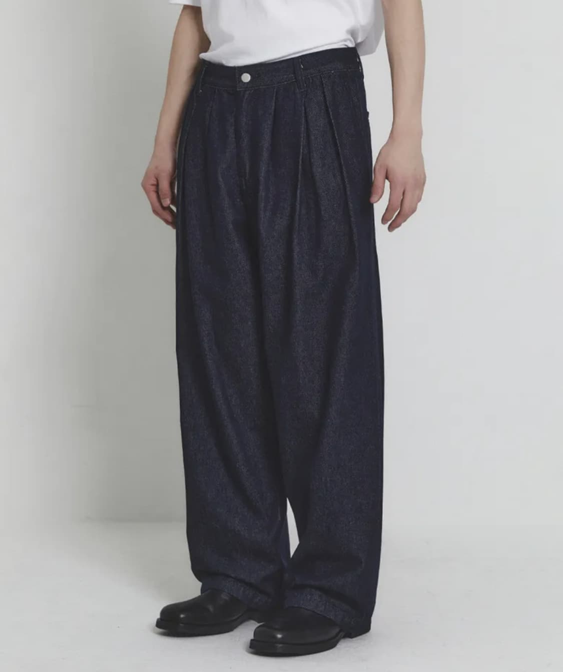 주앙옴므 매드플리츠 와이드 데님 팬츠 상품이미지1