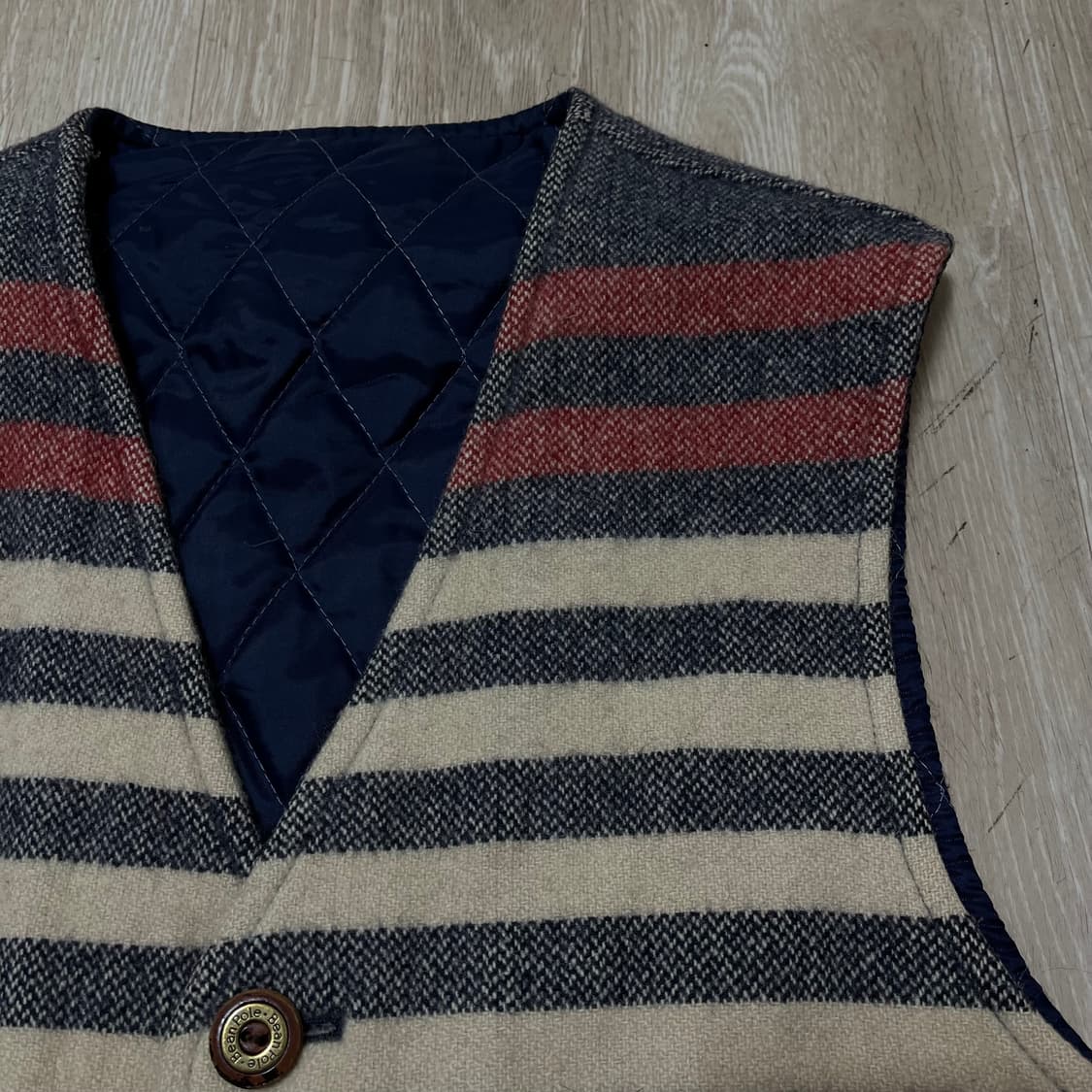 빈폴 남성 클래식 스트라이프 퀼팅 조끼 L/100 상품이미지4