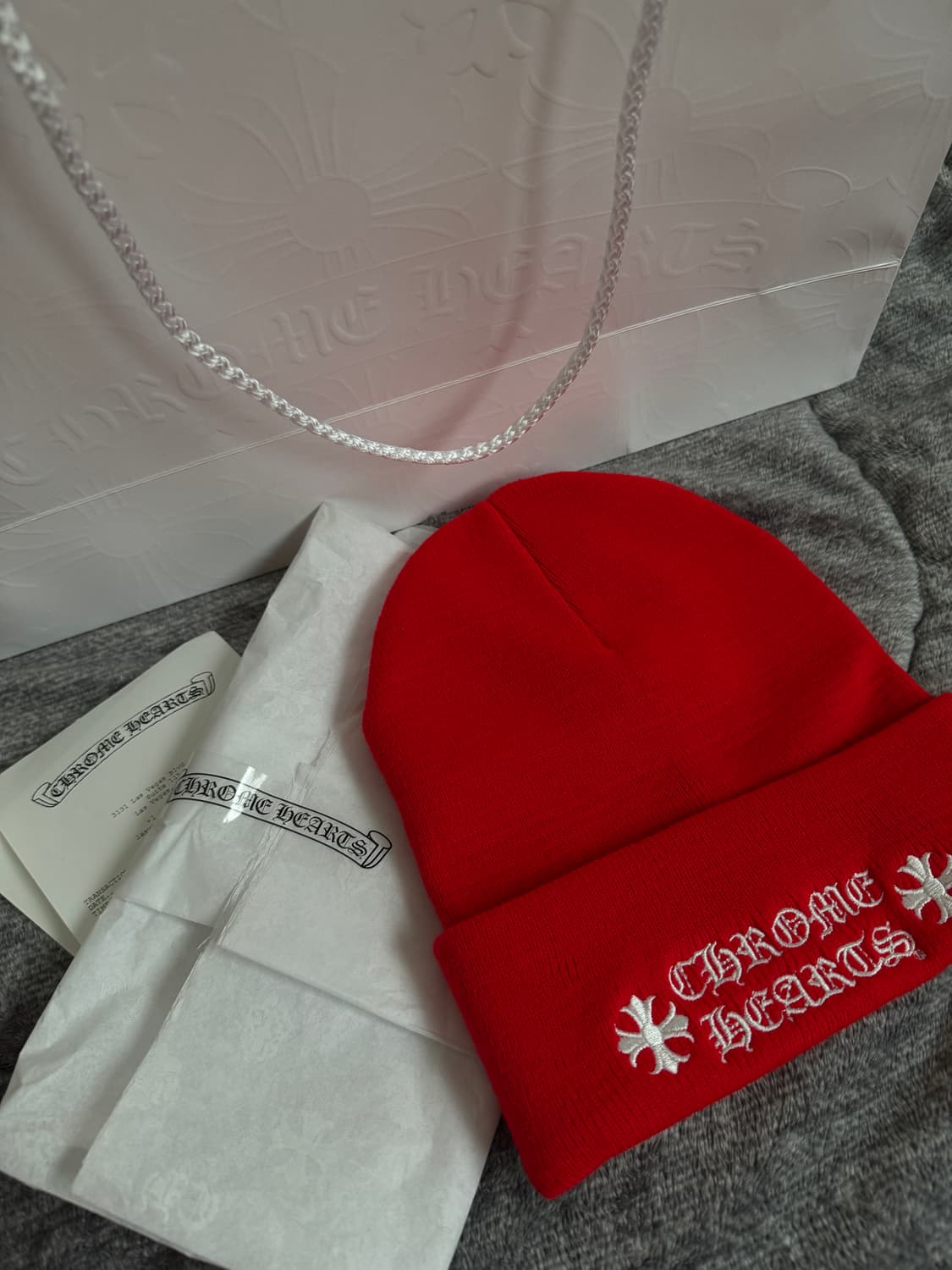 크롬하츠 로고 비니 레드 상품이미지1