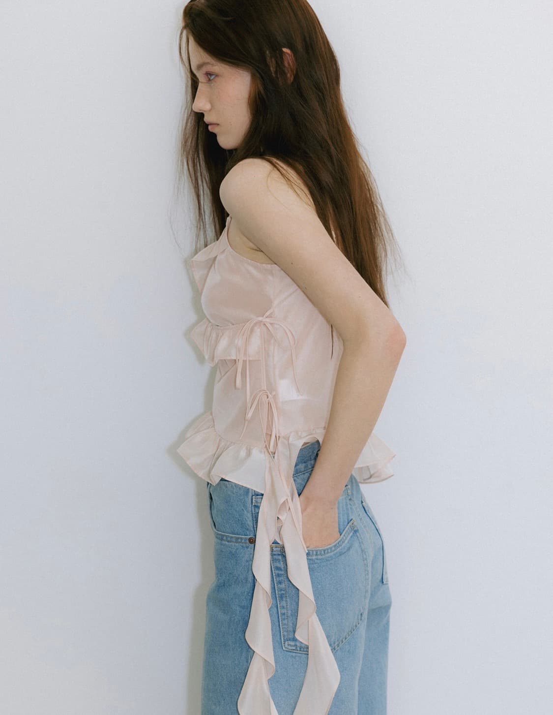 아뜰리에에디션 String Shirring Blouse (pink) 상품이미지7