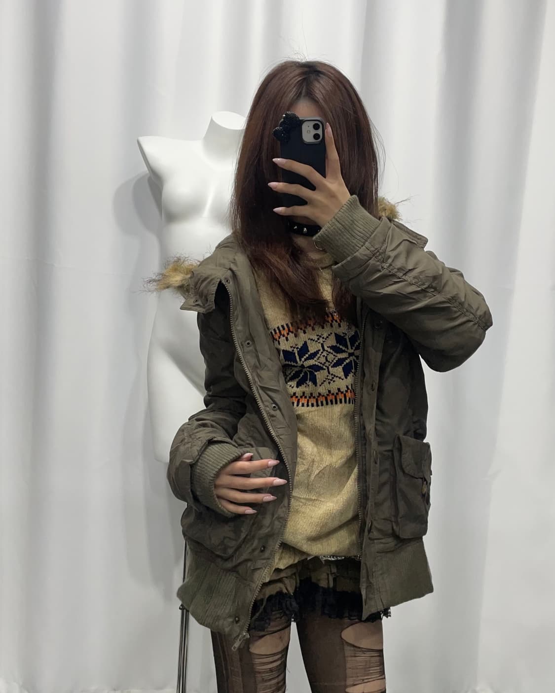 🎸카키 퍼 봄버 자켓🎸 상품이미지4