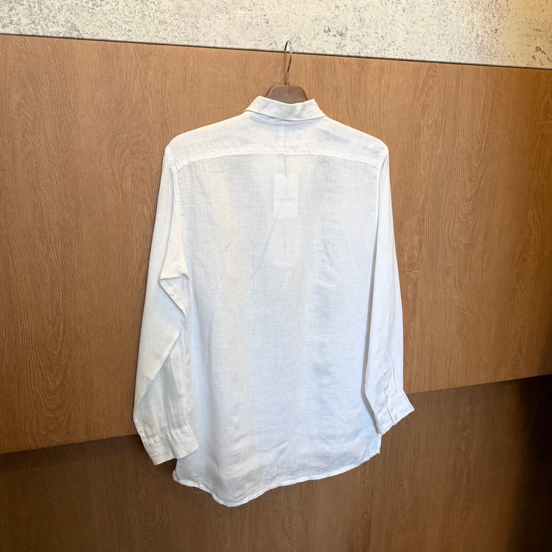 45RPM 린넨 긴팔 셔츠 블라우스 루즈핏 화이트 상품이미지2