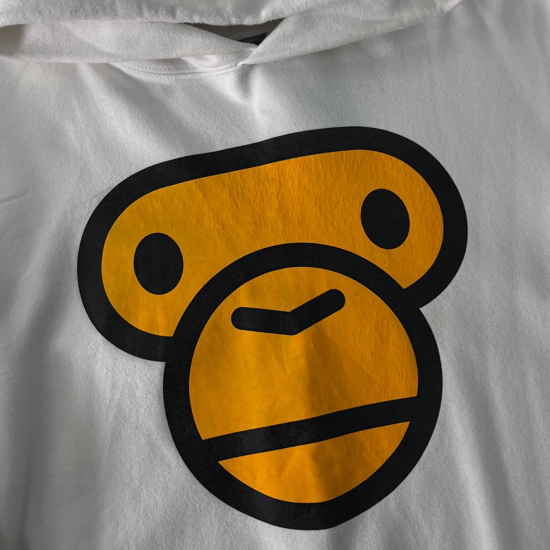 100 베이프 올드스쿨 베이비 마일로 화이트 후드티 상품이미지2