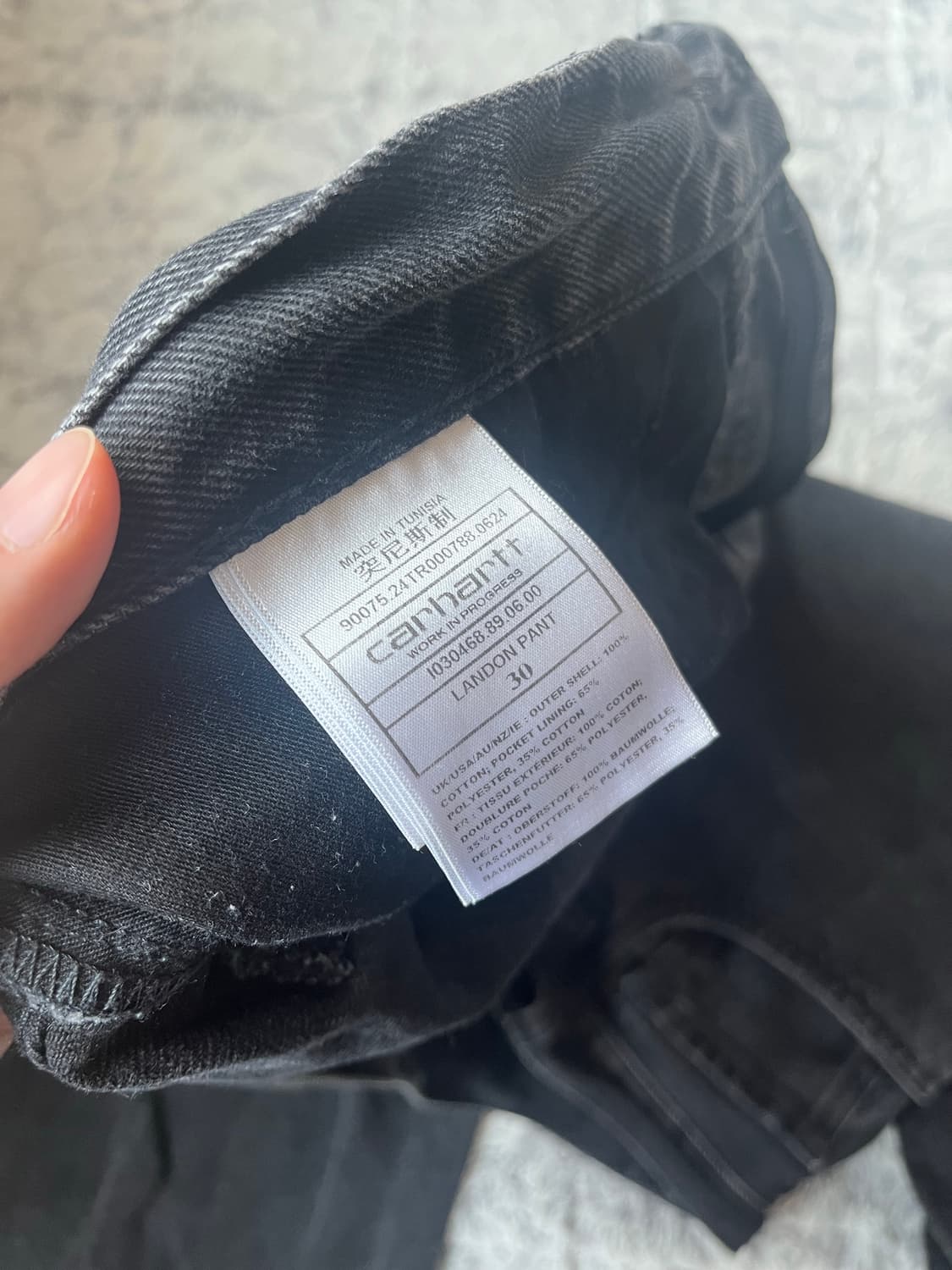 칼하트 랜든 팬츠 블랙 상품이미지3